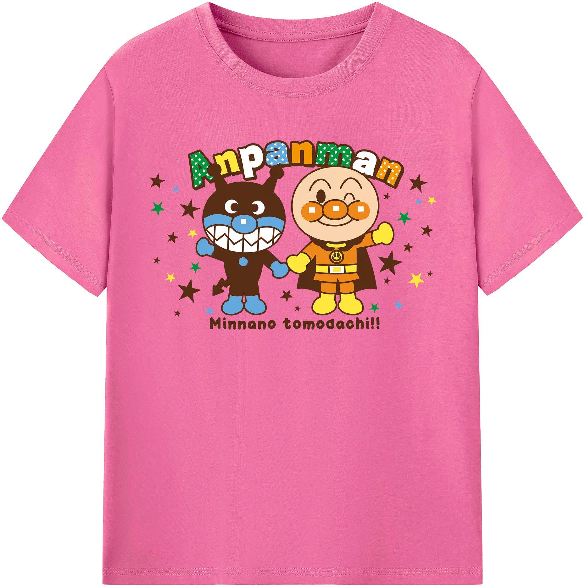 （画像用） アンパンマン Anpanman レディースカジュアルプリントTシャツ（綿100％）